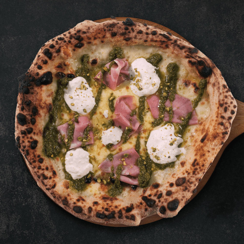 Fotografía de una pizza Genovese elaborada en Gussa Pizzería Gandia | Obrador Napolitano | Pizza Napolitana